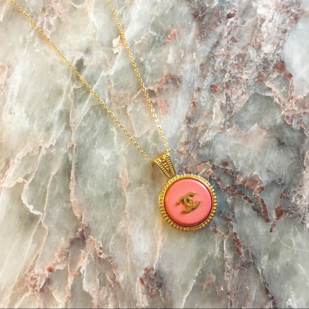 Authentic Chanel CC Button Necklace